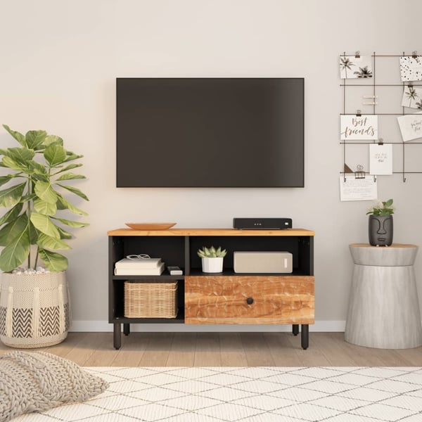 vidaXL tv-bord 80x33x46 cm massivt akacietræ