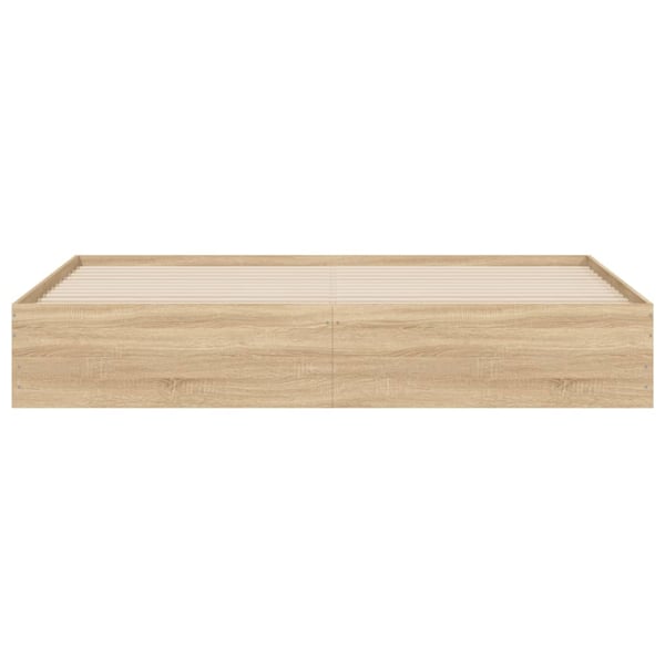 vidaXL Sengeramme med skuffer sonoma eik 200x200 cm konstruert tre
