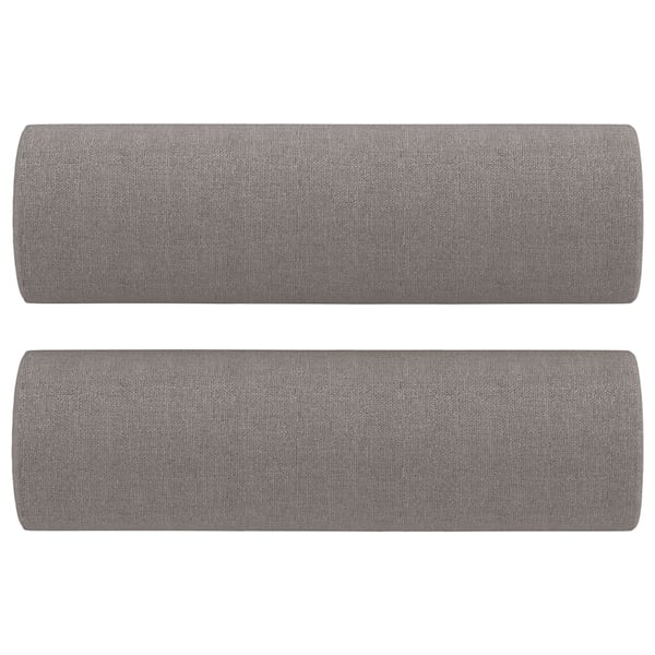 vidaXL 2-personers sofa med pyntepuder 140 cm stof gråbrun