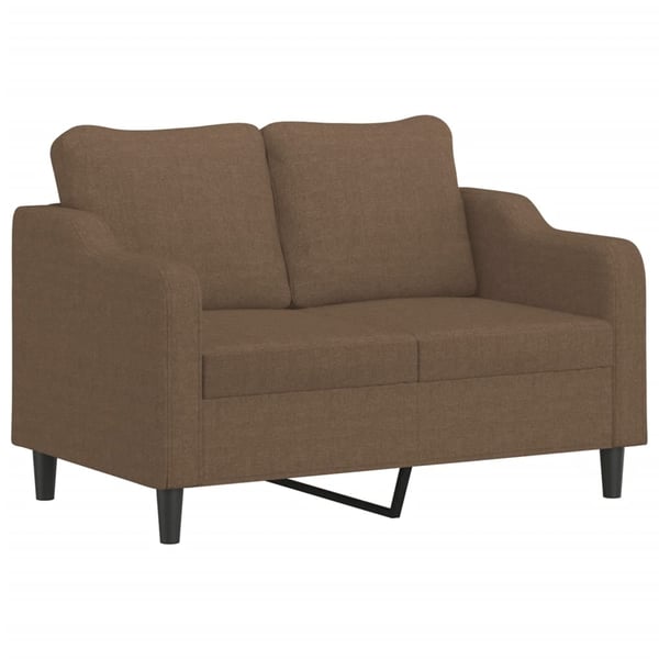 vidaXL sofasæt 2 dele med puder stof brun