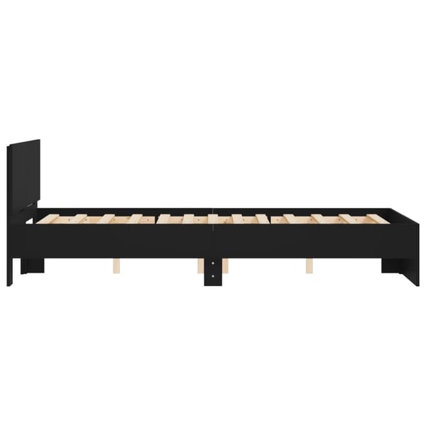 vidaXL Sengeramme med hodegavl svart 120x190 cm