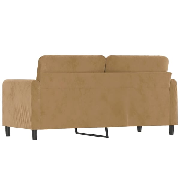 vidaXL 2-personers sofa 140 cm fløjl brun