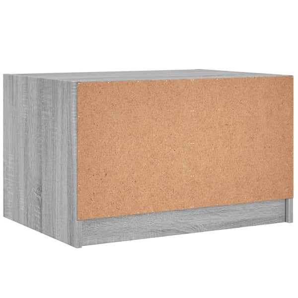 vidaXL Sohvapöytä lasiovilla harmaa Sonoma 68x50x42 cm