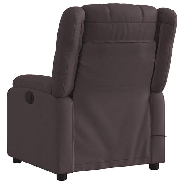 vidaXL massagestol stof mørkebrun