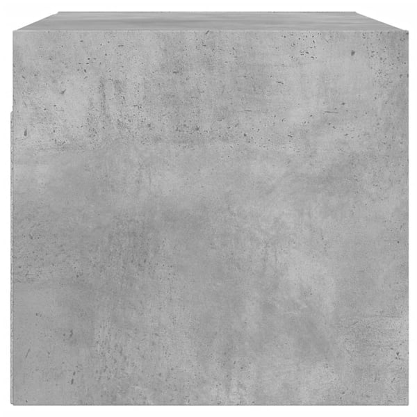 vidaXL Seinäkaappi lasiovilla betoninharmaa 68,5x37x35 cm