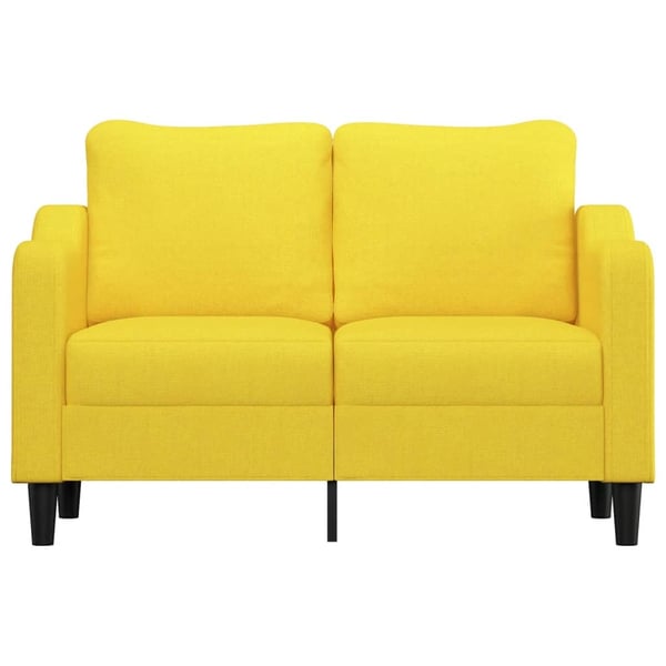 vidaXL 2-sitssoffa ljusggul 120 cm tyg