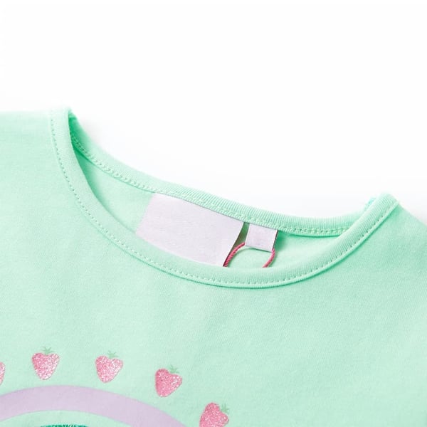 vidaXL T-shirt til børn str. 104 lysegrøn