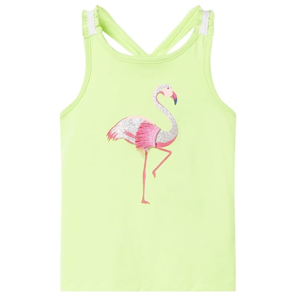 vidaXL Tanktop til børn str. 116 neongul