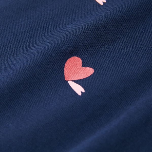 vidaXL T-shirt för barn marinblå 116