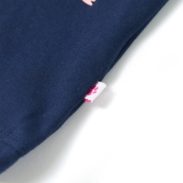 vidaXL T-shirt för barn marinblå 116
