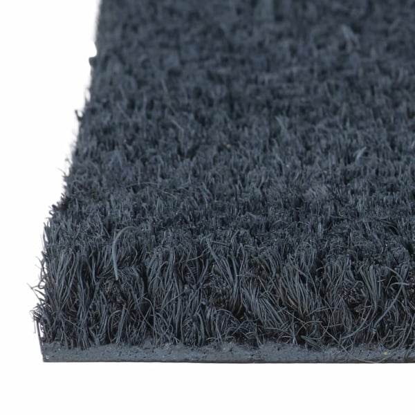 vidaXL Dørmatte mørkegrå halvrund 50x80 cm tuftet kokosfiber