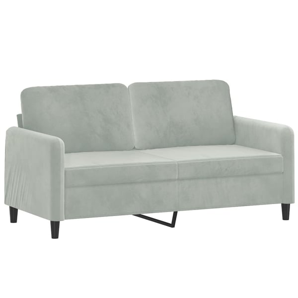vidaXL sofasæt 3 dele velour lysegrå