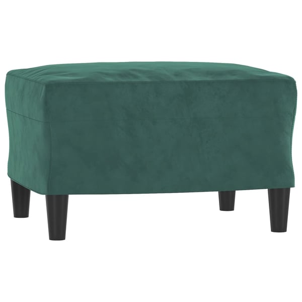 vidaXL sofasæt 3 dele med puder velour mørkegrøn