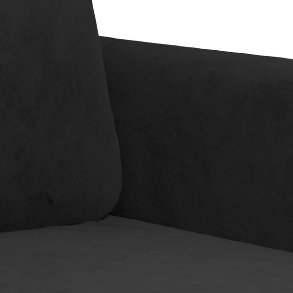 vidaXL sofasæt 3 dele med puder velour sort