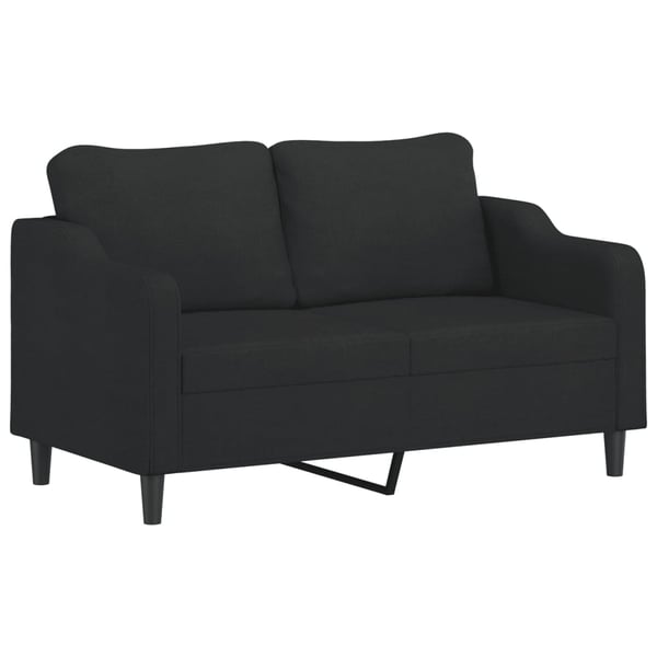 vidaXL sofasæt 2 dele med puder stof sort