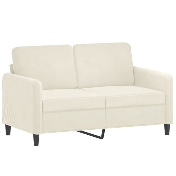 vidaXL sofasæt 2 dele med puder velour cremefarvet