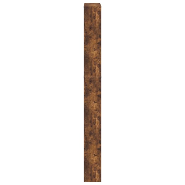 vidaXL Skoskap med speil 5 lag røkt eik 63x17x169,5 cm