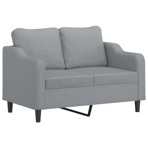 vidaXL 2-personers sofa 120 cm stof lysegrå