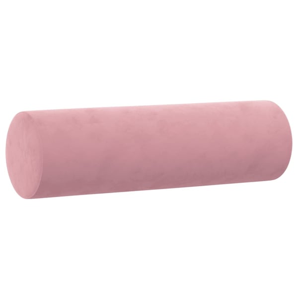 vidaXL Soffgrupp med kuddar 2 delar rosa sammet