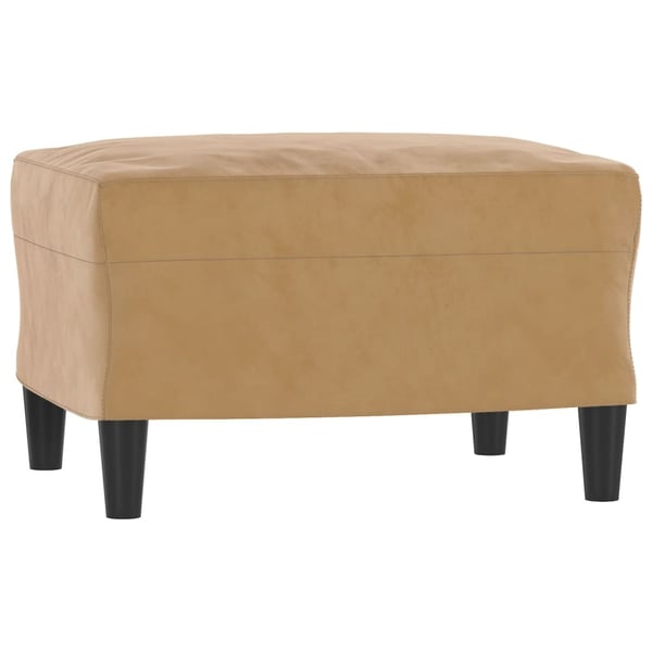 vidaXL 3-personers sofa med fodskammel 180 cm velour brun