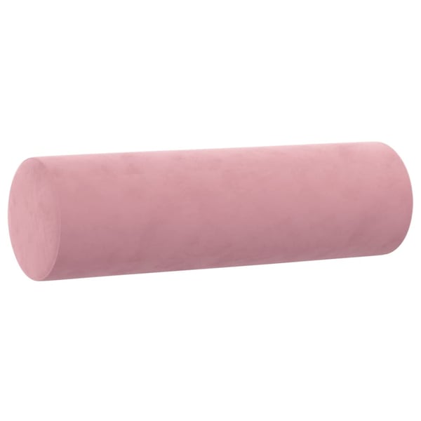 vidaXL Soffgrupp med kuddar 2 delar rosa sammet