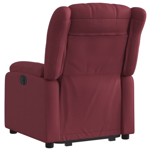 vidaXL Reclinerfåtölj med uppresningshjälp vinröd tyg
