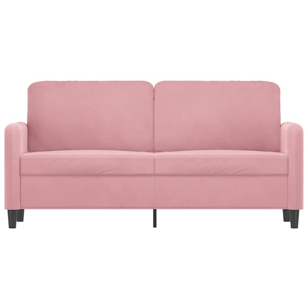 vidaXL Soffa 2-sits rosa 140 cm sammet