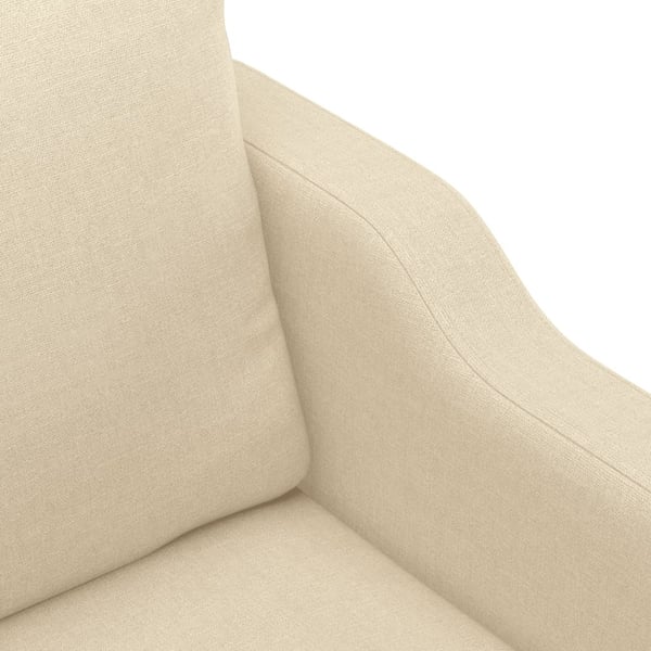 vidaXL lænestol 60 cm stof cremefarvet