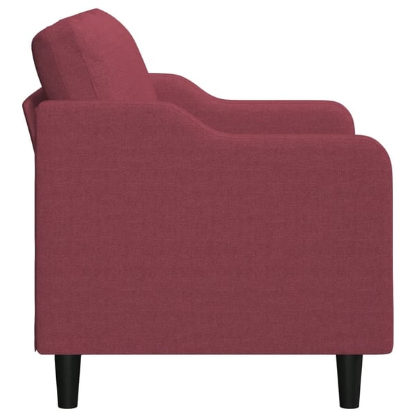 vidaXL 2-sitssoffa vinröd 120 cm tyg