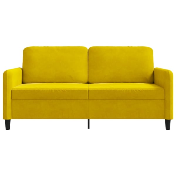 vidaXL 2-sitssoffa gul 140 cm sammet