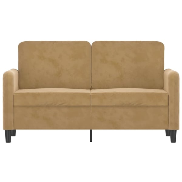 vidaXL 2-personers sofa 120 cm fløjl brun