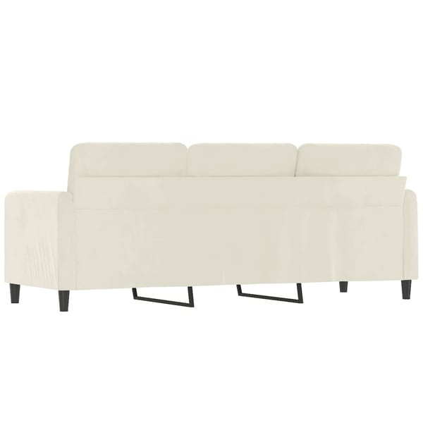 vidaXL 3-personers sofa 180 cm fløjl cremefarvet