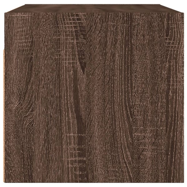 vidaXL vægskabe 2 stk. med glaslåger 68,5x37x35 cm brun egetræ