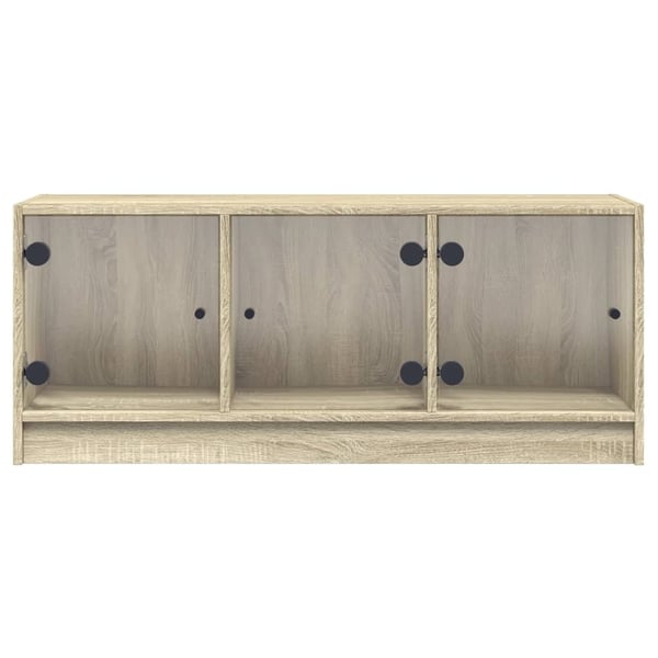 vidaXL TV-benk med dør sonoma eik 102x37x42 cm