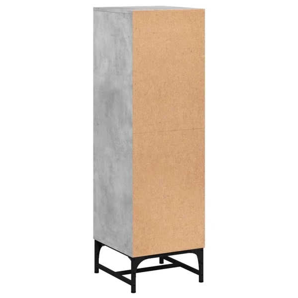vidaXL Kaappi lasiovilla betoninharmaa 35x37x120 cm