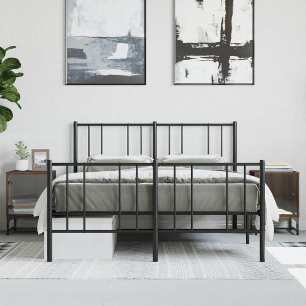 vidaXL sengeborde med glaslåger 2 stk. 35x37x50 cm brun egetræ