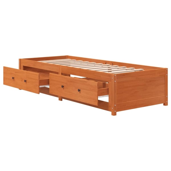 vidaXL Dagseng uten madrass voksbrun 75x190 cm heltre furu