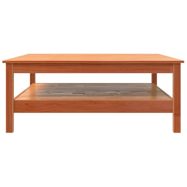 vidaXL Salongbord voksbrun 100x100x40 cm heltre furu