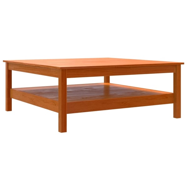 vidaXL Salongbord voksbrun 100x100x40 cm heltre furu