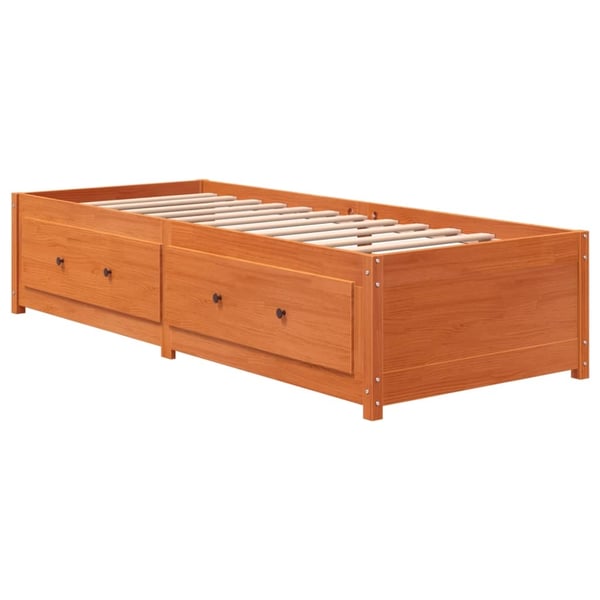 vidaXL Dagseng uten madrass voksbrun 90x190 cm heltre furu