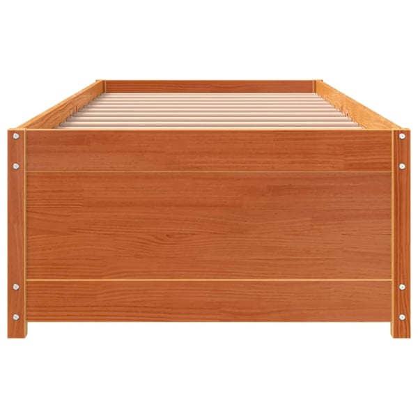 vidaXL Dagseng uten madrass voksbrun 90x190 cm heltre furu