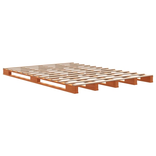 vidaXL Palleseng voksbrun 140x200 cm heltre furu