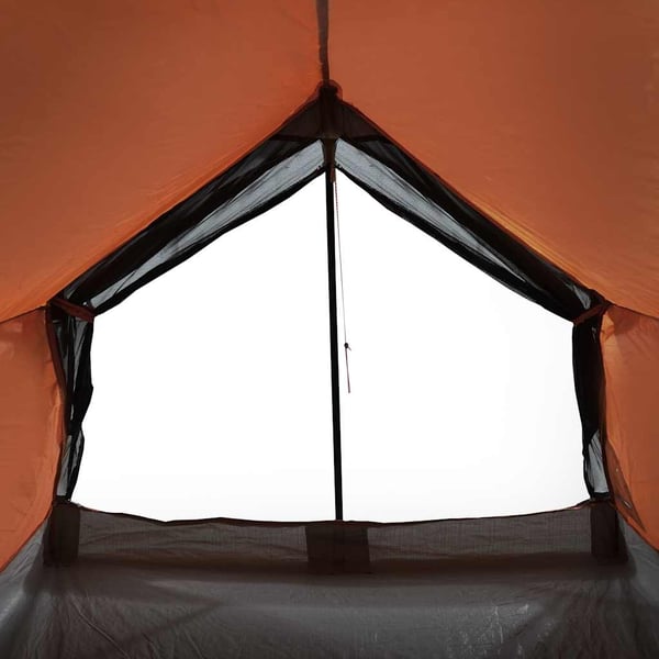 vidaXL Campingtelt 2 personer grå og oransje vanntett