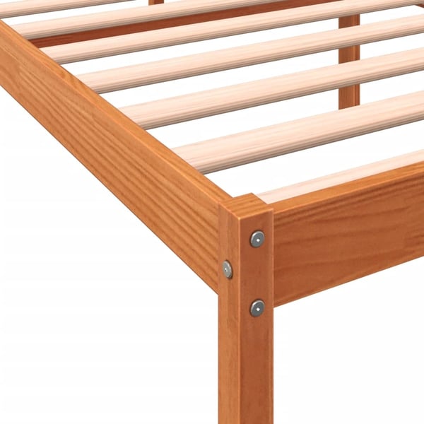 vidaXL Seniorseng voksbrun 75x190 cm heltre furu