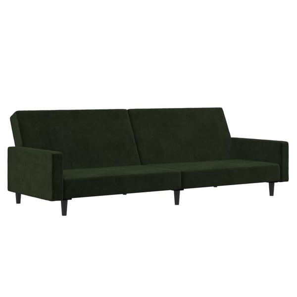 vidaXL 2-personers sovesofa fløjl mørkegrøn