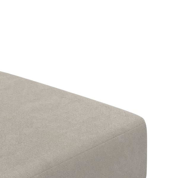 vidaXL Bäddsoffa 2-sits ljusgrå sammet