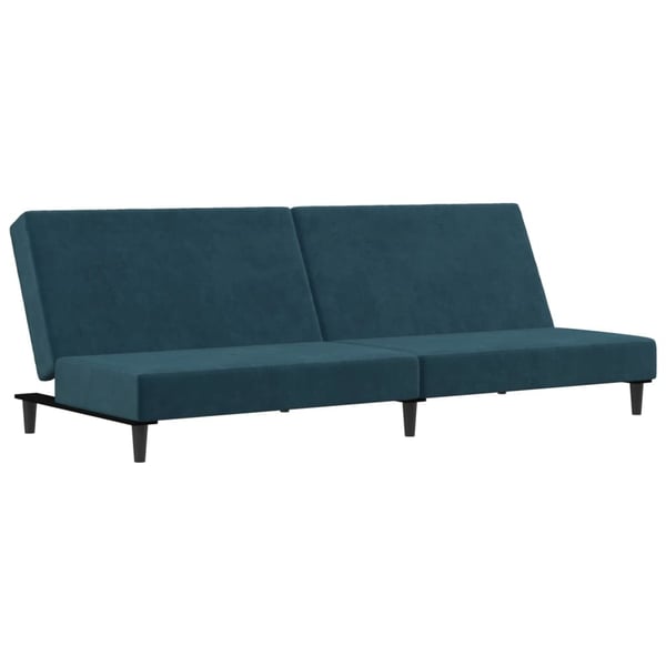 vidaXL 2-personers sovesofa fløjl blå