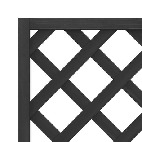vidaXL Plantekasse med espalier svart heltre gran