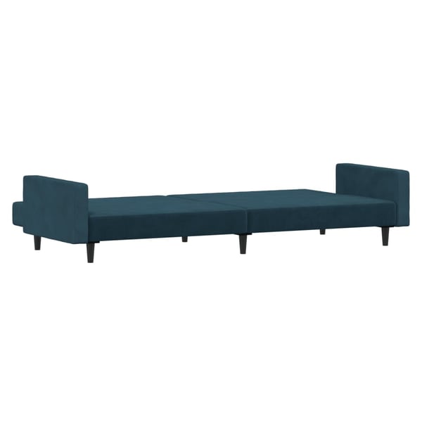 vidaXL 2-personers sovesofa fløjl blå