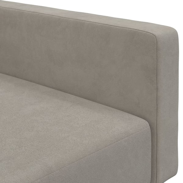 vidaXL Bäddsoffa 2-sits ljusgrå sammet